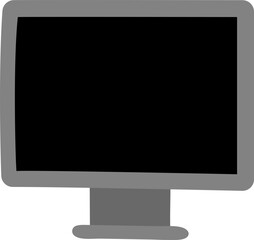 computer with black screen vector illustration