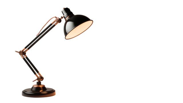 Desk lamp cut out. Table lamp on transparent background