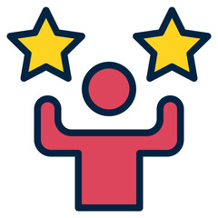 Business Management  Motivating Icon in Color Style