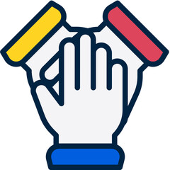 Business Management  Group Participation Icon in Color Style