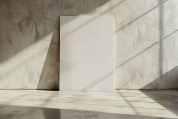 white poster mockup in modern interior