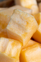 delicious soft and ripe food melon on the table