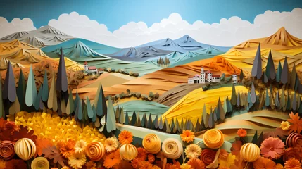 Rolgordijnen Autumn landscape in Tuscany © Salman