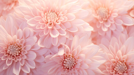 Soft pastel delicate chrysanthemum flower