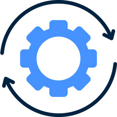 Business Management  Business Modeling Icon in Dualtone Style