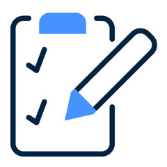 Business Management  Evaluation Checklist Icon in Dualtone Style