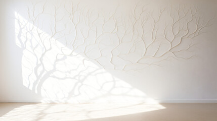 Background of organic shadow over white textured
