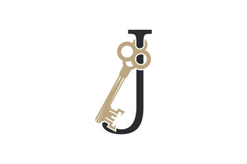 key letter design with combination key and letter