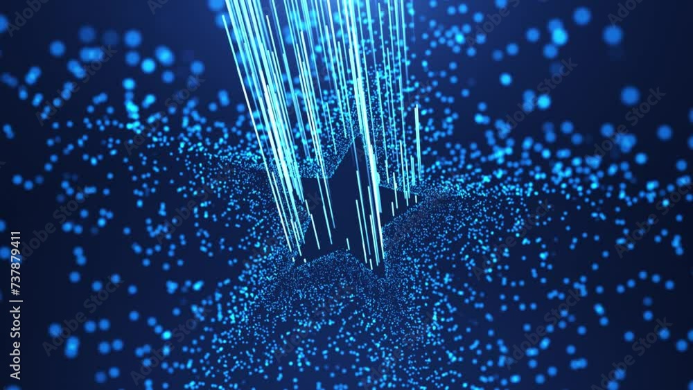 Poster abstract star particles background, bright glowing and shiny particles..