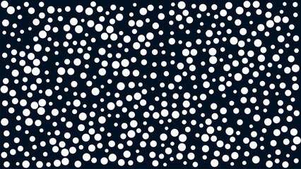 Scattered White Polka Dot Circle on Dark Background Wallpaper