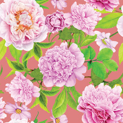 rose and floral leaves wedding invitation card design