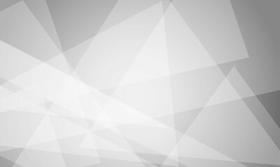 Abstract white and gray geometric overlay layer background on bright space with geometric decoration concept. Minimal futuristic element concept for poster, brochure, banner, wallpaper, cover, flyer.
