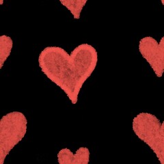 red hearts seamless abstract pattern background fabric fashion design print digital illustration art texture textile wallpaper apparel image with graphic repeat elements