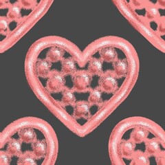 heart shaped candies seamless abstract pattern background fabric fashion design print digital illustration art texture textile wallpaper apparel image with graphic repeat elements