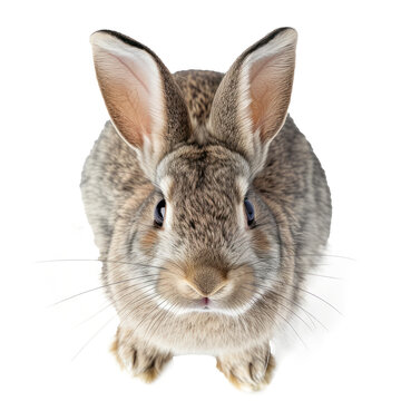 above perspective view of a Rabbit on transparency background PNG