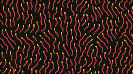 80s 90s style. Repeating abstract background with chaotic random waves. Colorful geometric hipster poster background. Vibrant colorful striped background. Seamless.