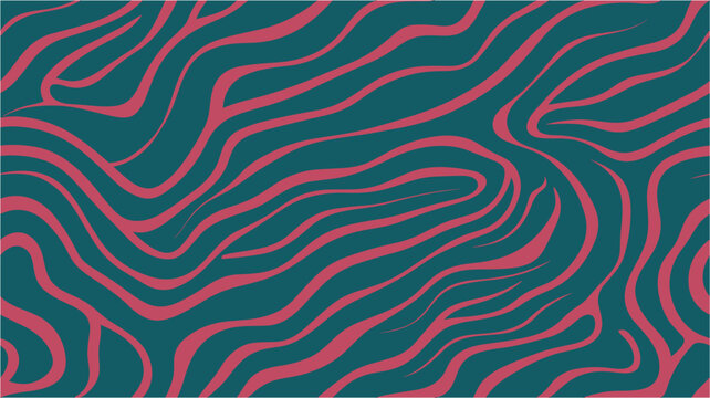 Digital image with a psychedelic stripes. Animal Background. Vector illustration. Animal abstract skin seamless pattern. Colorful background waves of lines.