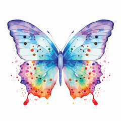 Hand drawn watercolor butterfly