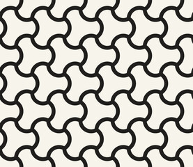 Vector seamless pattern. Repeating geometric elements. Stylish monochrome background design.