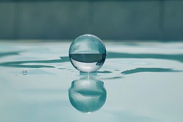 Drops of water that are about to fall on the water