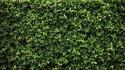 Obraz premium Green bush hedge in the park. Nature background with copy space