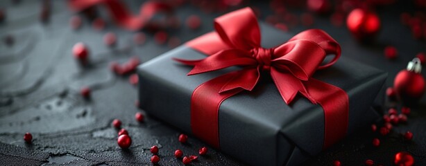 Red Bowtie Gift Box Generative AI