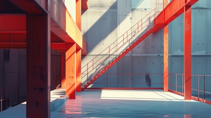exterior staircase on a modern building
