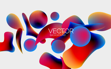 Abstract liquid bubble background. Liquid gradients