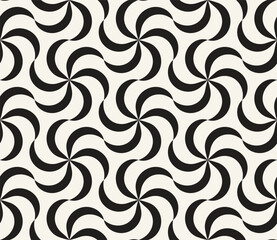 Vector seamless pattern. Repeating geometric elements. Stylish monochrome background design.