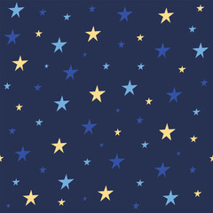 seamless pattern with star sky