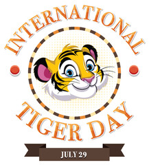 Vector illustration for International Tiger Day event