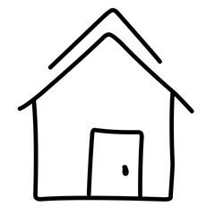 house kid drawing outline