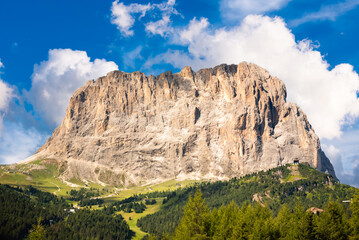 Dolomite alps in Italy, high mountain panorama in summer