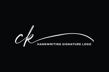 CK initials Handwriting signature logo. CK Hand drawn Calligraphy lettering Vector. CK letter real estate, beauty, photography letter logo design.