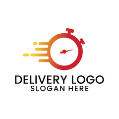 delivery service logo, icon and vector illustration