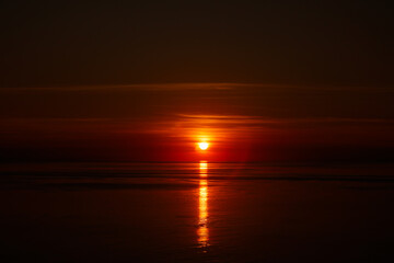 Magical sunset over the Gulf of Finland, Baltic sea