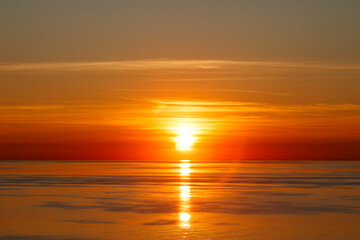 Naklejka na ściany i meble Magical sunset over the Gulf of Finland, Baltic sea