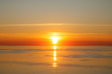 Magical sunset over the Gulf of Finland, Baltic sea
