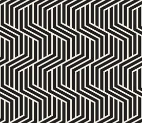 Vector seamless pattern. Repeating geometric elements. Stylish monochrome background design.