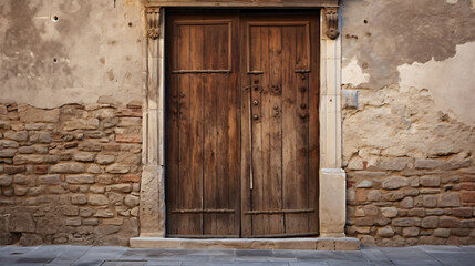 Original medieval wooden door