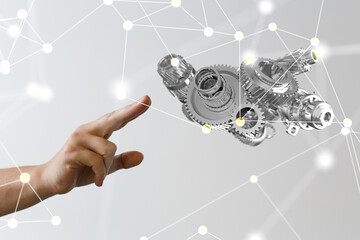 Gear With Success Concept digital.