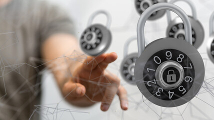 Information technology protected with firewall, secure access and encryption against cyber