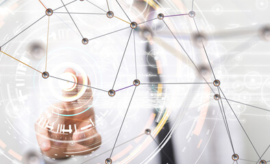 conference Digital Network and data concept 3d