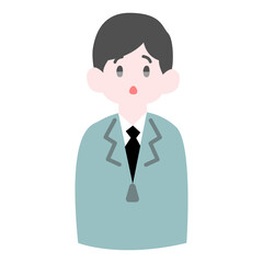 驚く男性作業員