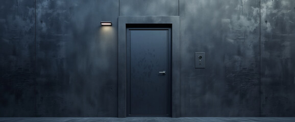 Door at the back side of the building. Mystery door. 