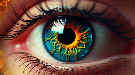 Colored contact lenses vision