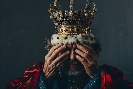 King Charles wearing the British crown holds the Crown Jewels of England. Concept  British Royalty, Crown Jewels, King Charles, British Crown, Monarchy