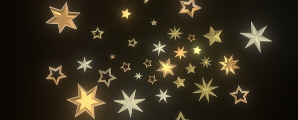 XMAS Stars - golden stars -