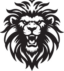 Fototapeta premium Best Lion Head vector, Silhouette, illustration. 