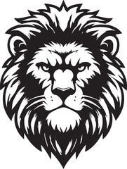 Obraz premium Best Lion Head vector, Silhouette, illustration. 